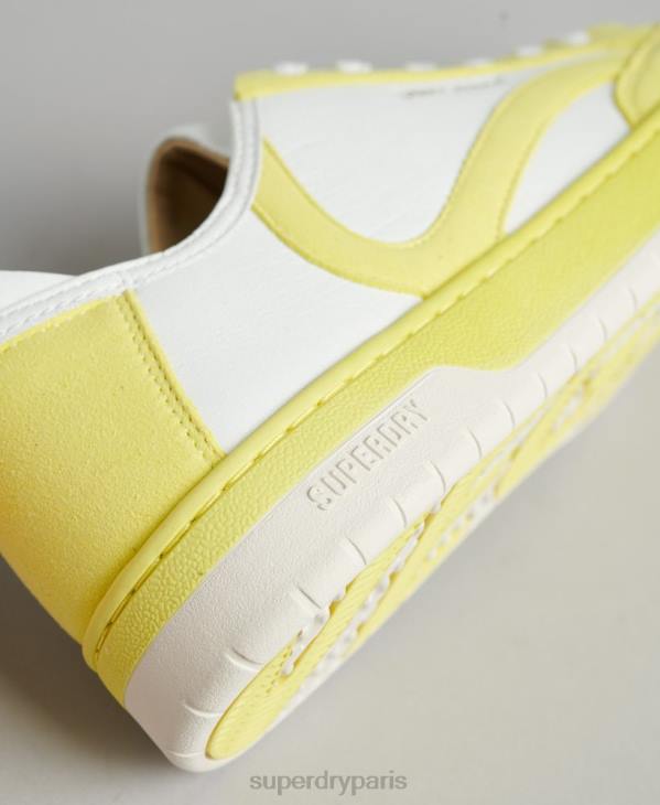 Superdry femmes baskets basses vintage vegan basket D64Z4421 chaussures jaune