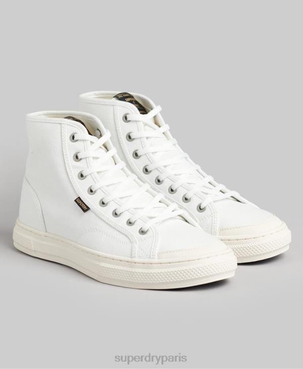 Superdry femmes baskets montantes en toile vegan D64Z4357 chaussures crème
