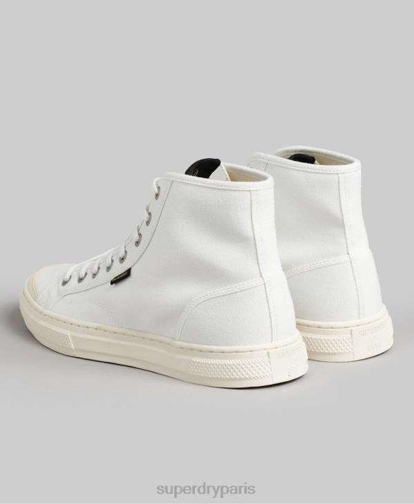 Superdry femmes baskets montantes en toile vegan D64Z4357 chaussures crème