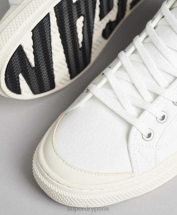 Superdry femmes baskets montantes en toile vegan D64Z4357 chaussures crème