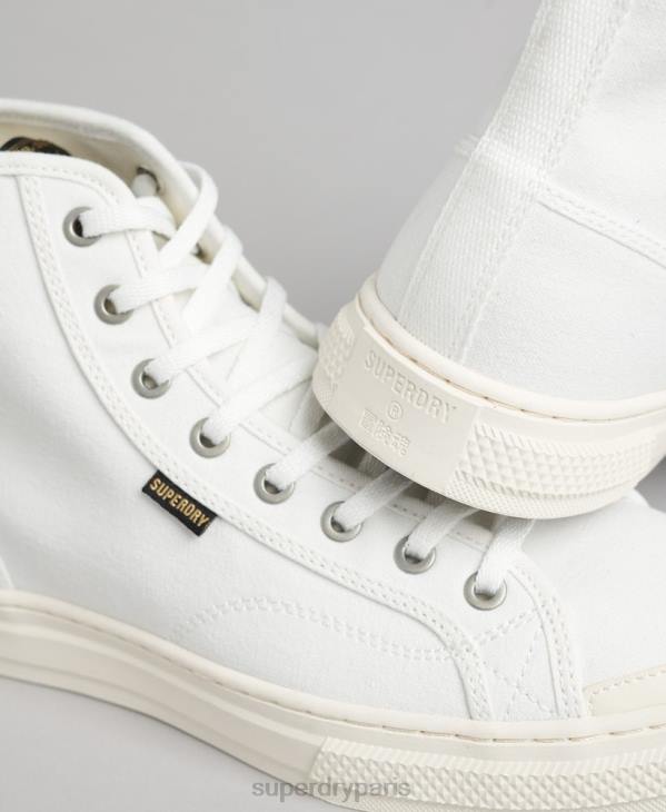 Superdry femmes baskets montantes en toile vegan D64Z4357 chaussures crème