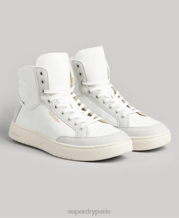 Superdry femmes baskets montantes vegan premium vintage D64Z4355 chaussures blanc