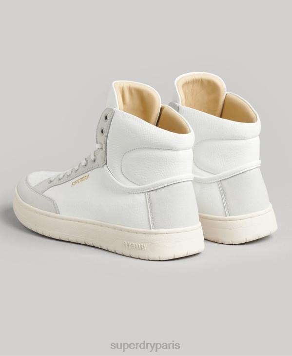 Superdry femmes baskets montantes vegan premium vintage D64Z4355 chaussures blanc