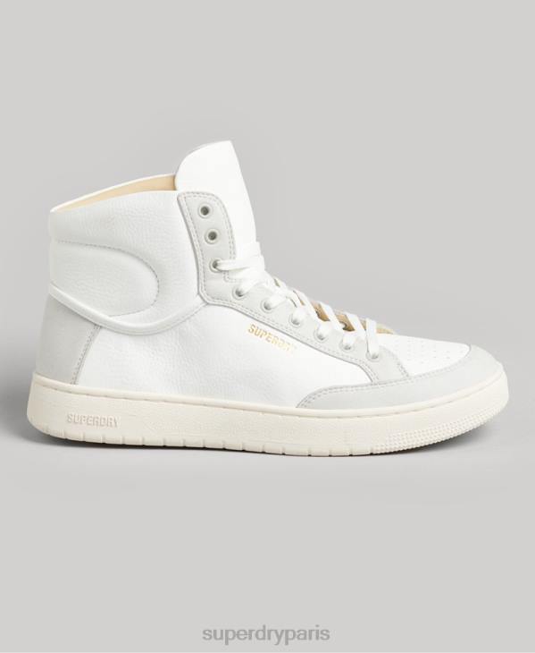 Superdry femmes baskets montantes vegan premium vintage D64Z4355 chaussures blanc