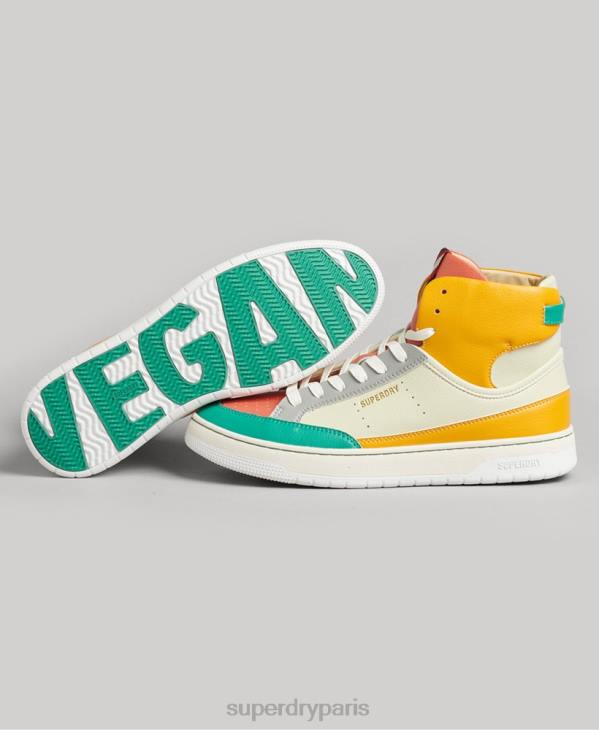 Superdry femmes baskets montantes vintage vegan basket D64Z4350 chaussures jaune