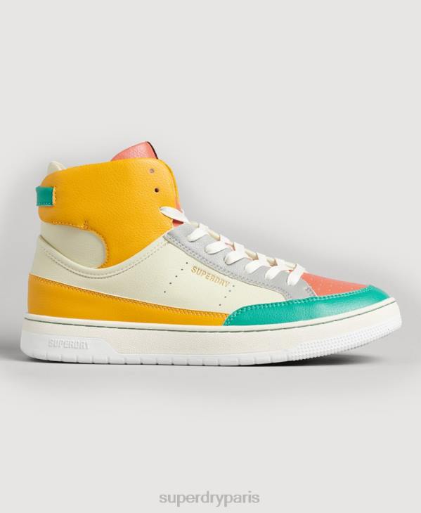 Superdry femmes baskets montantes vintage vegan basket D64Z4350 chaussures jaune