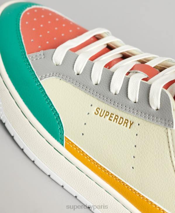 Superdry femmes baskets montantes vintage vegan basket D64Z4350 chaussures jaune