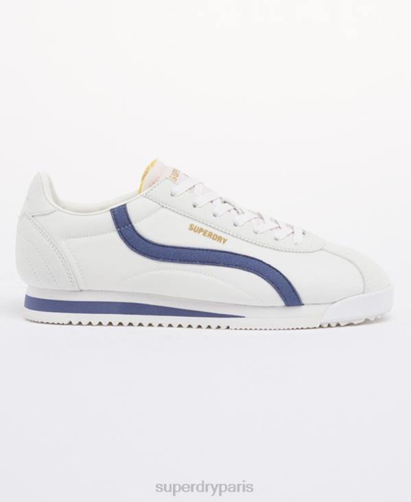 Superdry femmes chaussures de course rétro végétaliennes D64Z4418 chaussures bleu