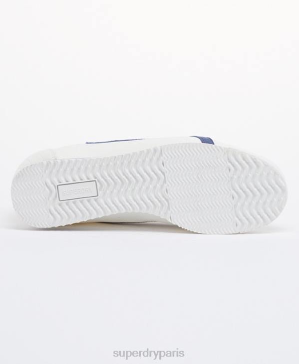 Superdry femmes chaussures de course rétro végétaliennes D64Z4418 chaussures bleu