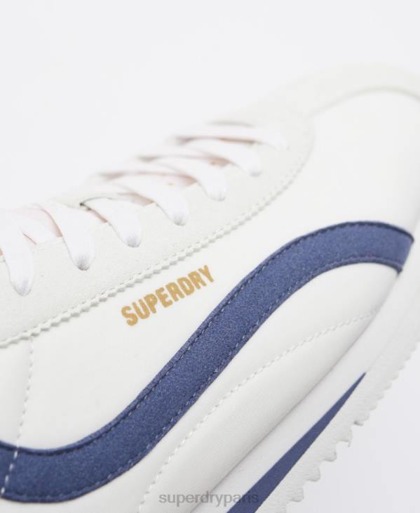 Superdry femmes chaussures de course rétro végétaliennes D64Z4418 chaussures bleu