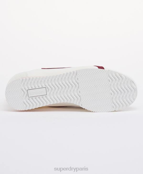 Superdry femmes chaussures de course rétro végétaliennes D64Z4426 chaussures rouge