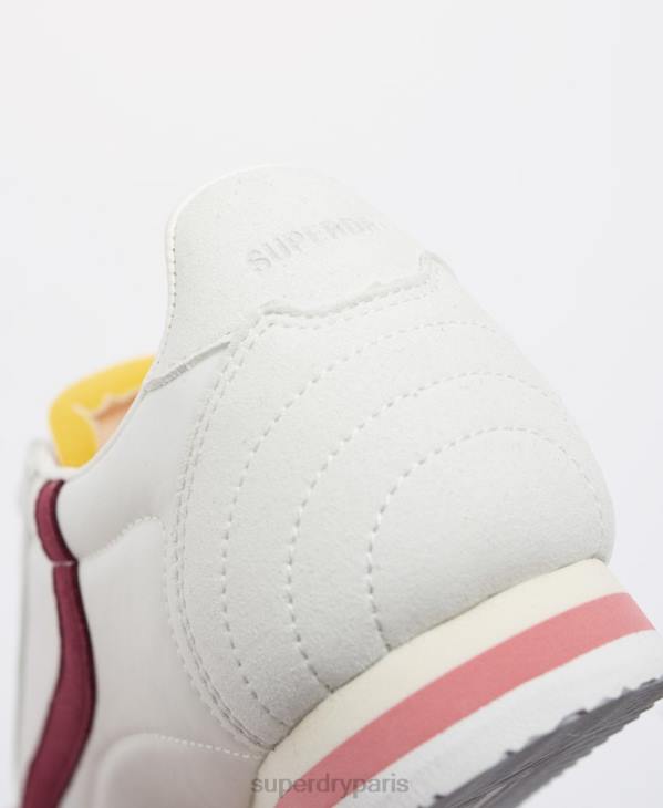 Superdry femmes chaussures de course rétro végétaliennes D64Z4426 chaussures rouge