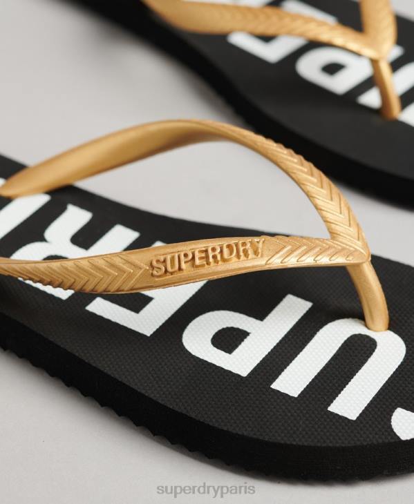Superdry femmes code essentiel tongs D64Z4388 chaussures noir