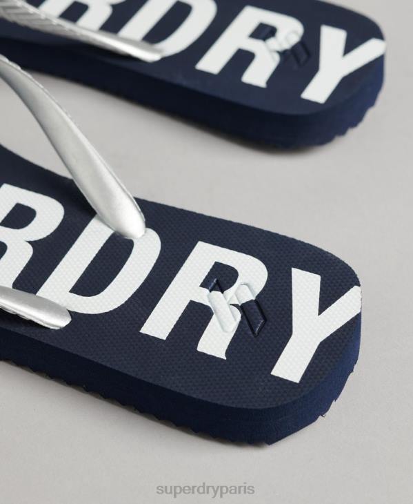 Superdry femmes code essentiel tongs D64Z4412 chaussures marine