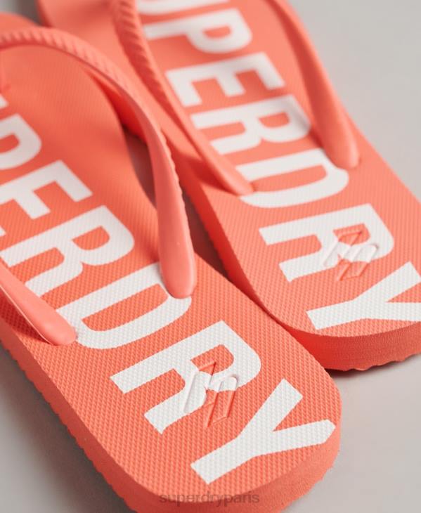 Superdry femmes code essentiel tongs D64Z4416 chaussures corail