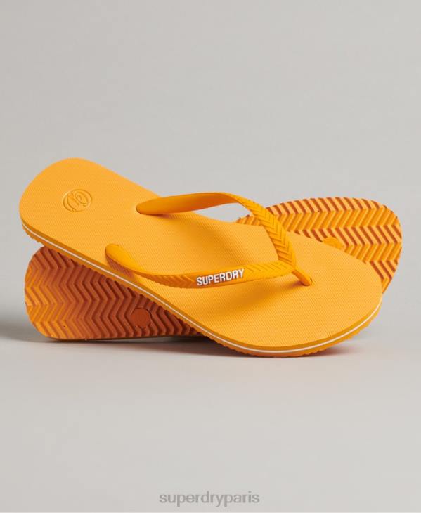 Superdry femmes tongs classiques vintage D64Z4361 chaussures or