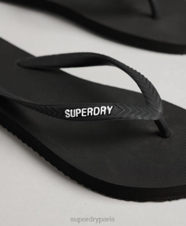 Superdry femmes tongs classiques vintage D64Z4419 chaussures noir