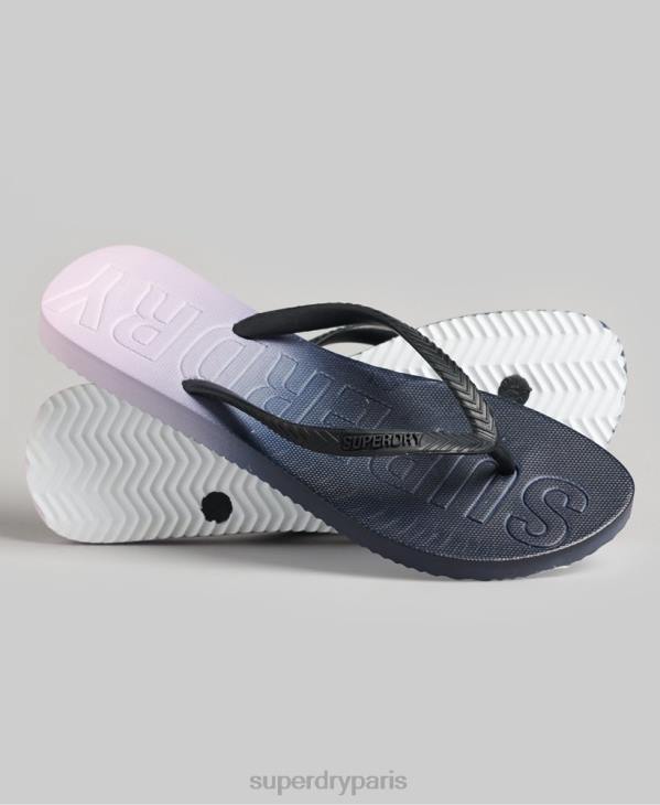 Superdry femmes tongs dip-dye à code D64Z6690 chaussures marine