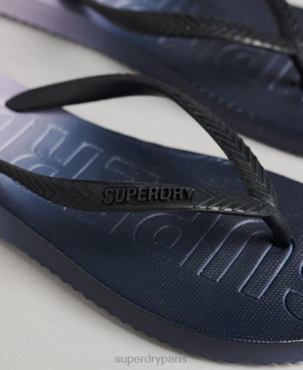 Superdry femmes tongs dip-dye à code D64Z6690 chaussures marine