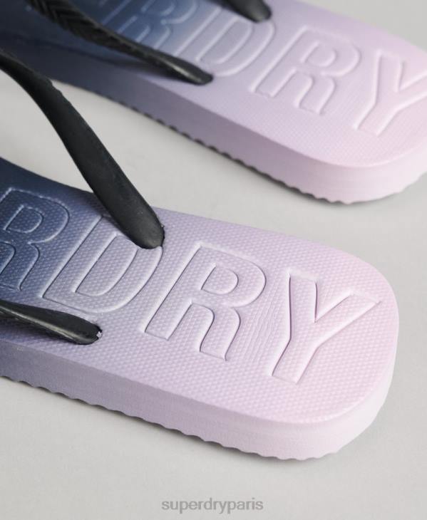 Superdry femmes tongs dip-dye à code D64Z6690 chaussures marine