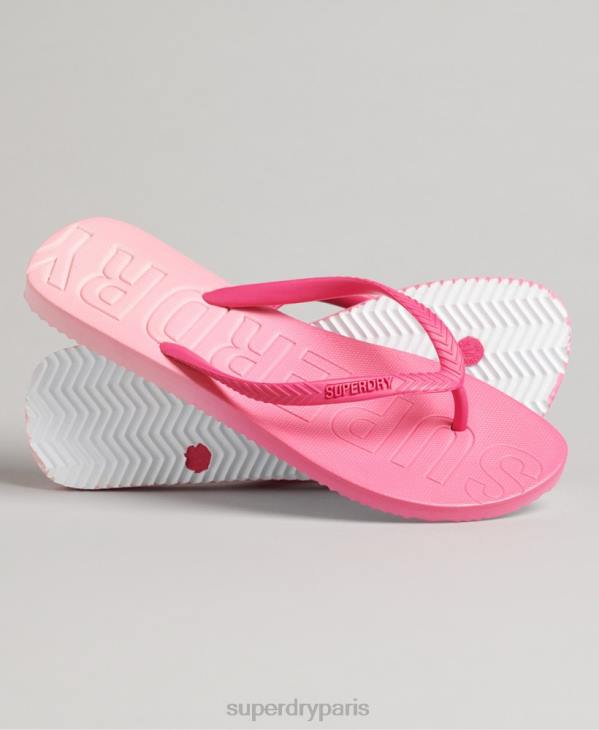 Superdry femmes tongs dip-dye à code D64Z6751 chaussures rose