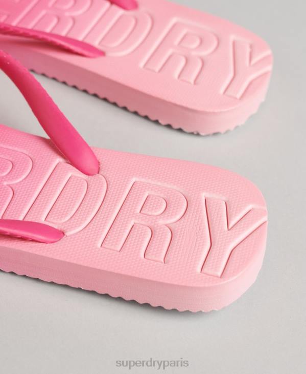 Superdry femmes tongs dip-dye à code D64Z6751 chaussures rose