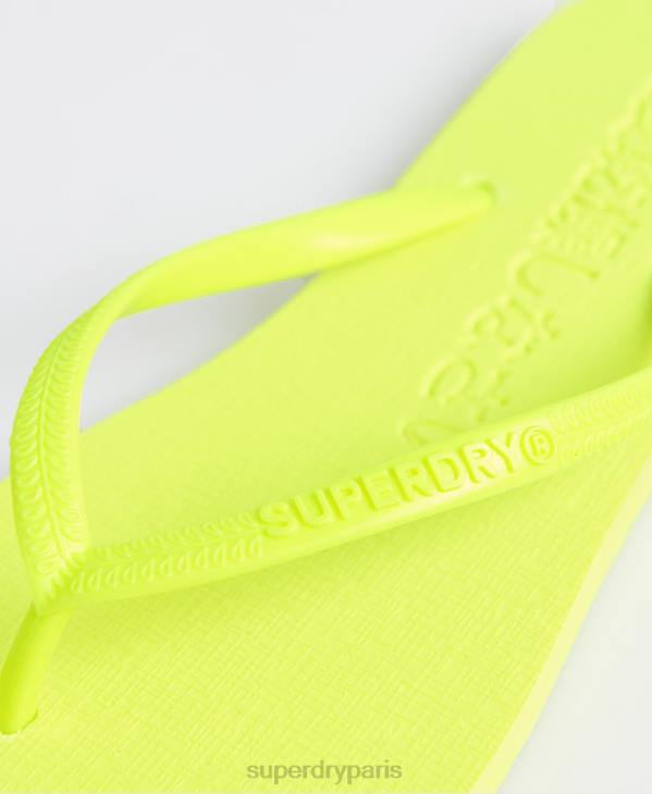 Superdry femmes tongs fluro super élégantes D64Z6689 chaussures jaune