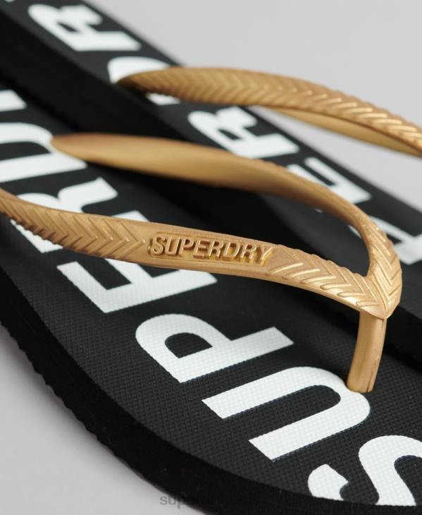 Superdry femmes tongs sport code core D64Z4353 chaussures noir