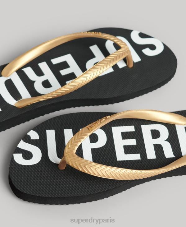 Superdry femmes tongs sport code core D64Z4353 chaussures noir