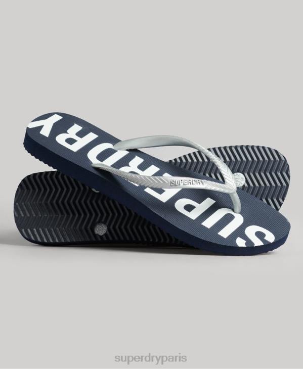 Superdry femmes tongs sport code core D64Z4376 chaussures marine