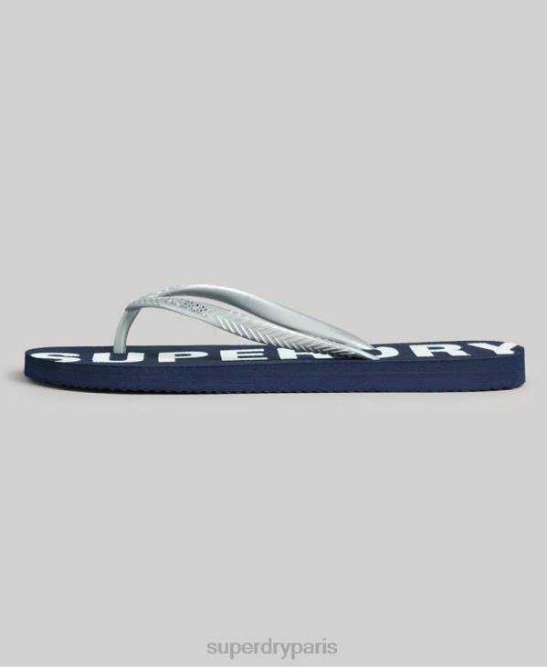 Superdry femmes tongs sport code core D64Z4376 chaussures marine