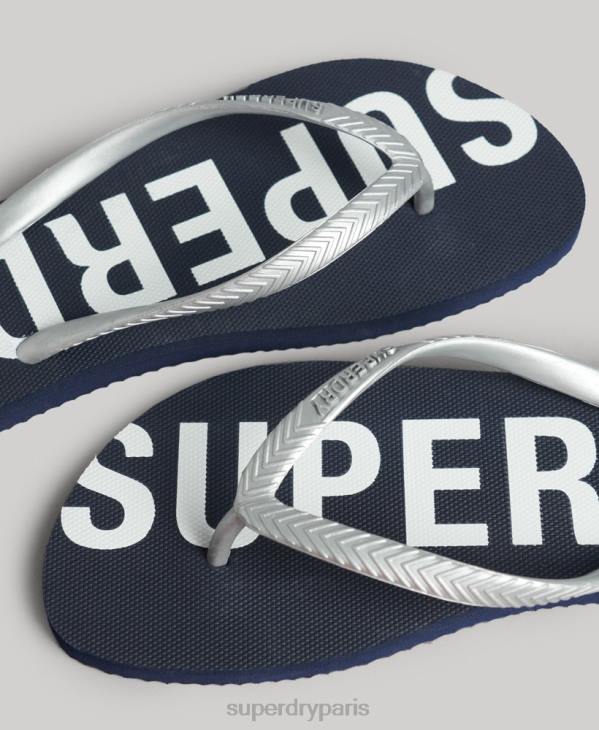 Superdry femmes tongs sport code core D64Z4376 chaussures marine