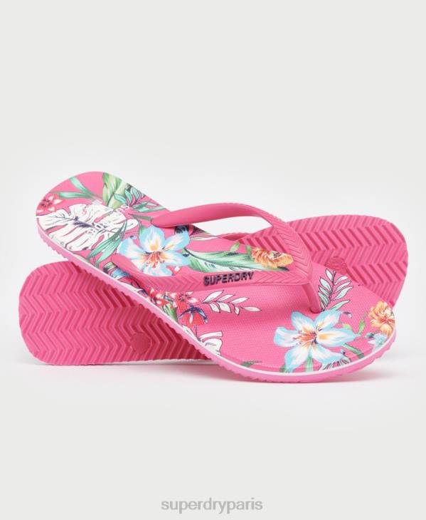 Superdry femmes tongs vintage classiques D64Z4401 chaussures rose