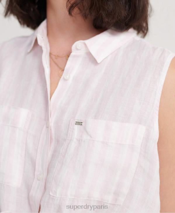 Superdry femmes chemise aubrey D64Z3050 vêtements rose
