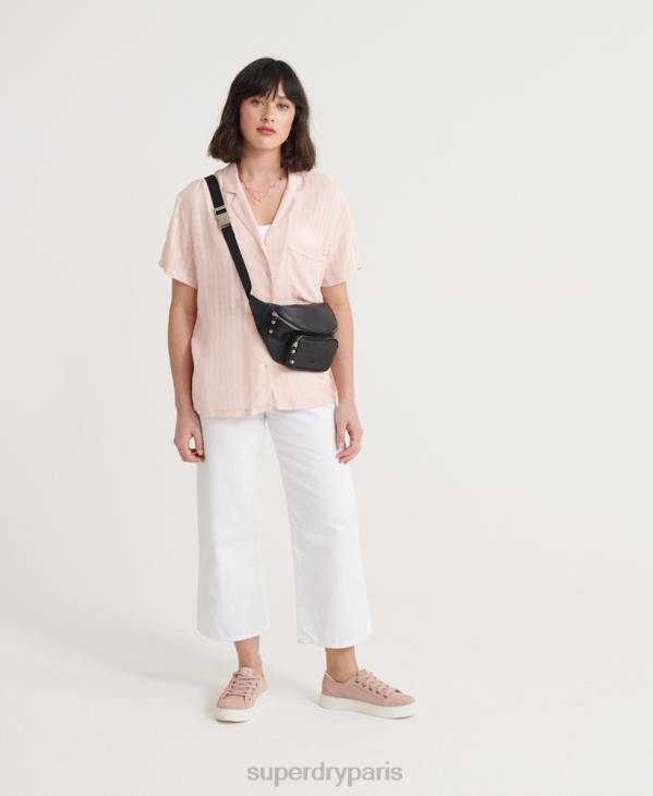 Superdry femmes chemise à fleurs D64Z3065 vêtements rose