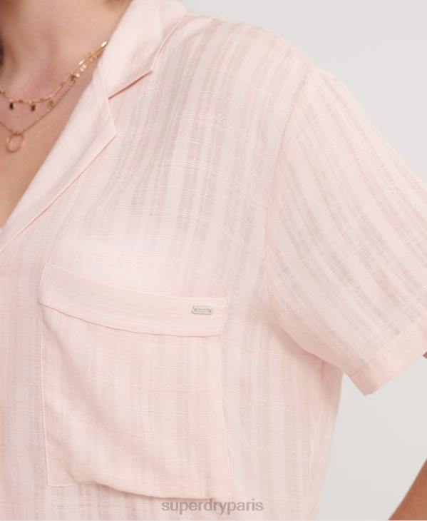 Superdry femmes chemise à fleurs D64Z3065 vêtements rose