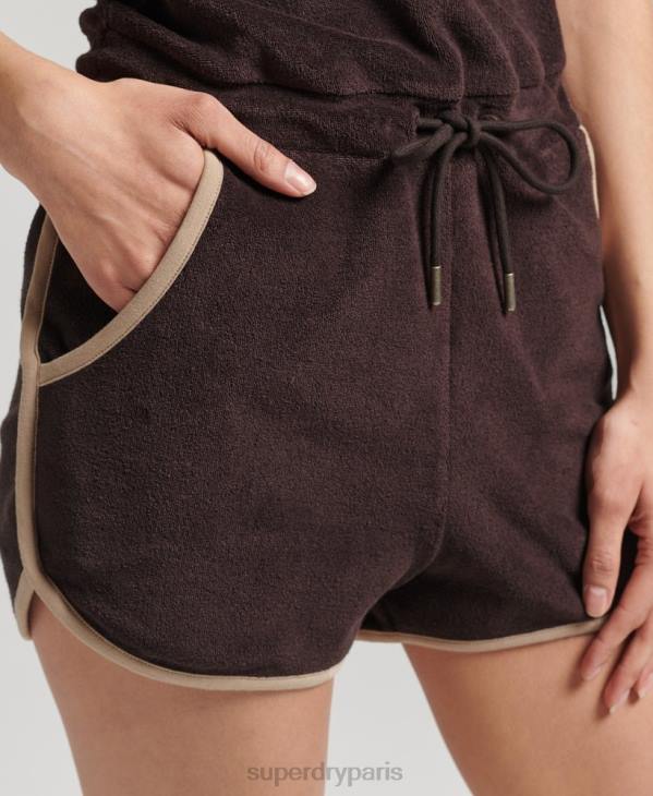 Superdry femmes combi-serviette licou vintage D64Z4103 vêtements brun