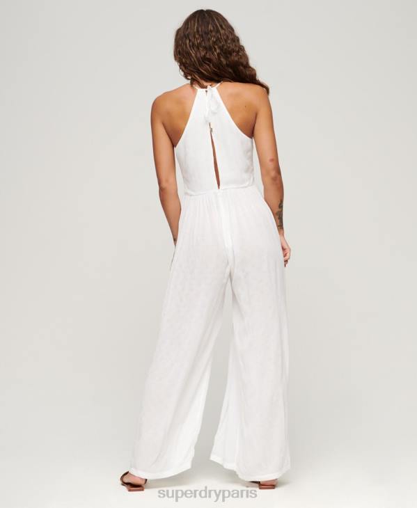 Superdry femmes combinaison brodée D64Z2040 vêtements blanc