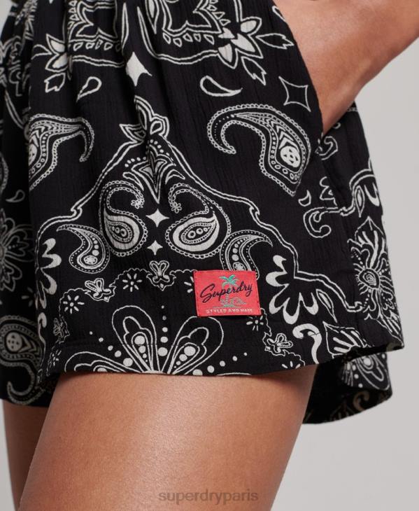 Superdry femmes combinaison de plage vintage D64Z4093 vêtements noir