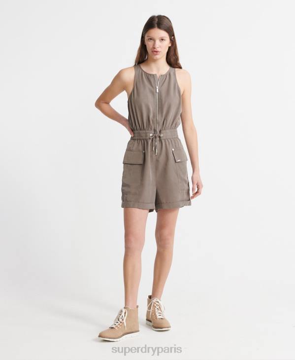 Superdry femmes combinaison licou nevada D64Z4107 vêtements kaki