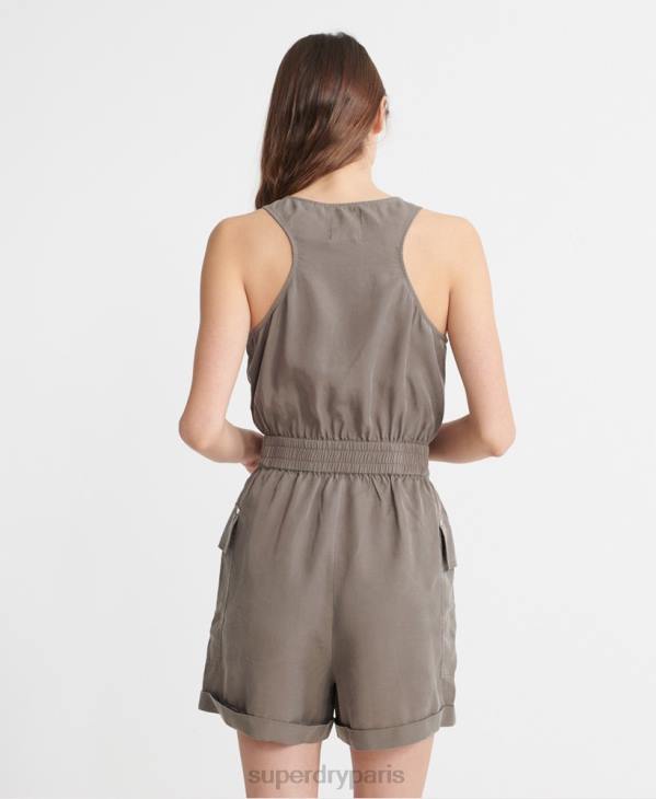 Superdry femmes combinaison licou nevada D64Z4107 vêtements kaki