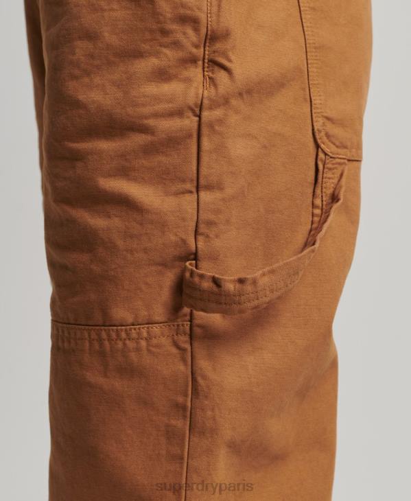 Superdry femmes salopette charpentier vintage D64Z4094 vêtements brun
