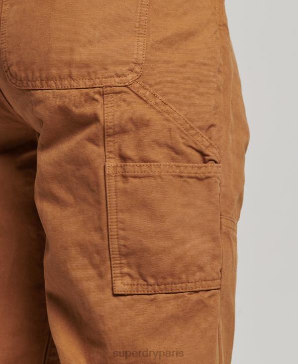 Superdry femmes salopette charpentier vintage D64Z4094 vêtements brun