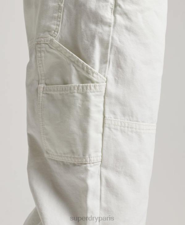 Superdry femmes salopette charpentier vintage D64Z4096 vêtements crème