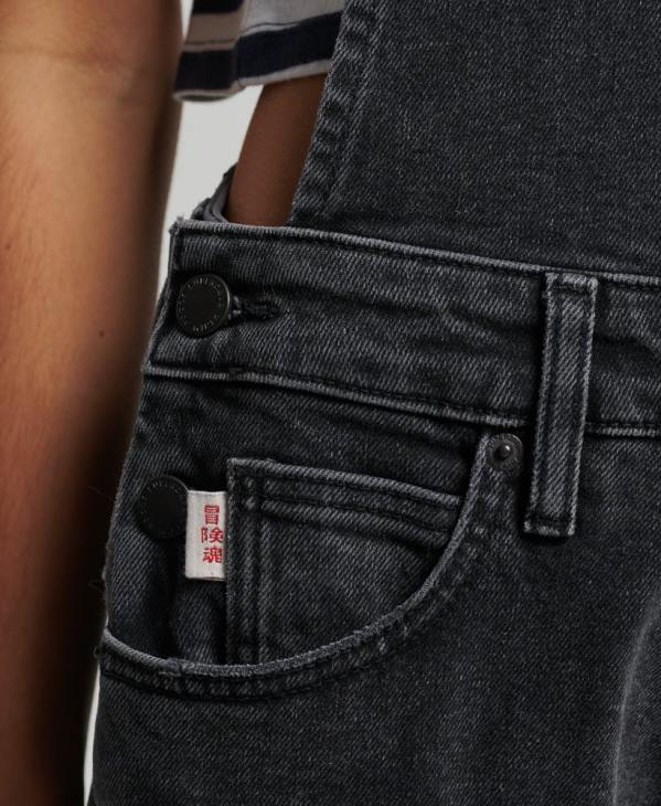Superdry femmes salopette fuselée slim D64Z4106 vêtements noir