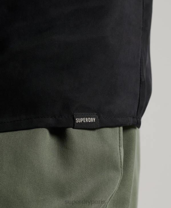 Superdry femmes caraco à bretelles en cupro D64Z3046 vêtements noir