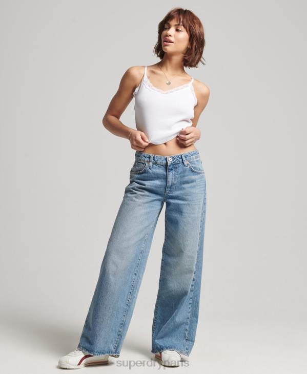Superdry femmes caraco vintage en mini dentelle côtelée D64Z2334 vêtements blanc