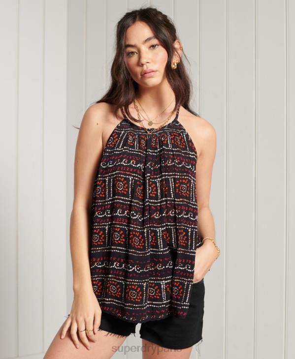 Superdry femmes débardeur de plage D64Z3064 vêtements noir