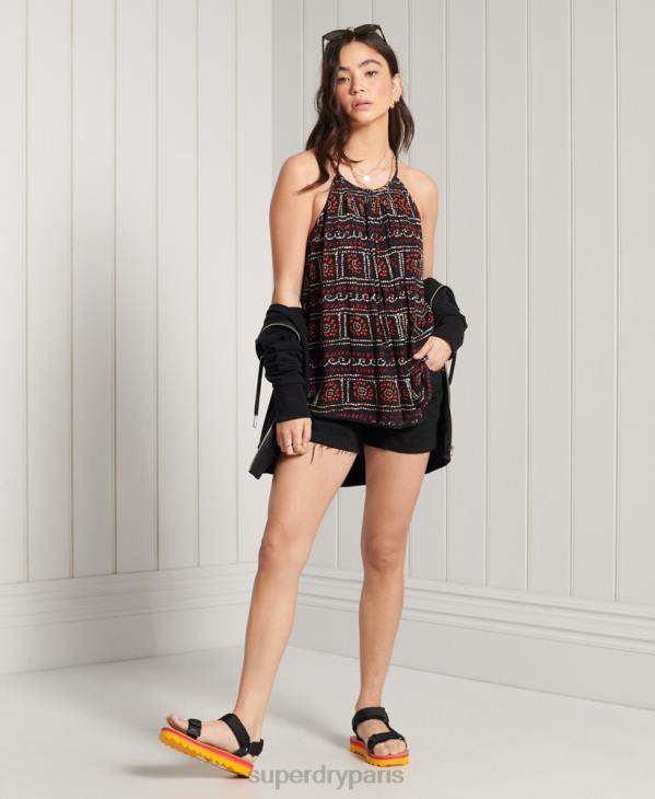 Superdry femmes débardeur de plage D64Z3064 vêtements noir