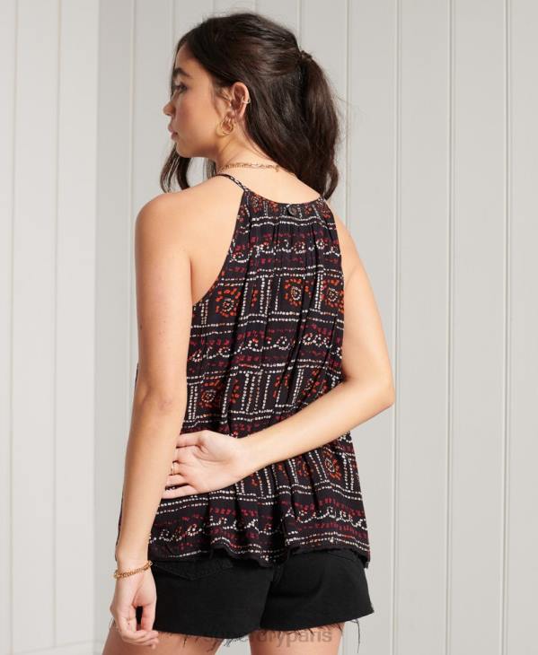 Superdry femmes débardeur de plage D64Z3064 vêtements noir